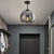 Contemporary Elegance Smoked Glass Ceiling Light Short