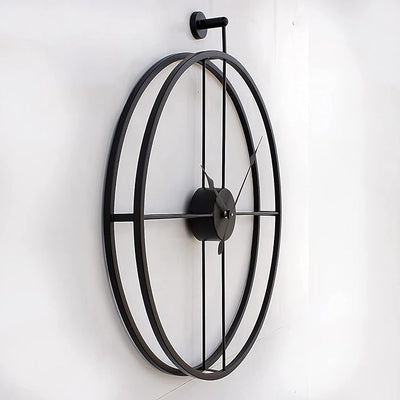 Matte Black Skeleton Clock 60cm