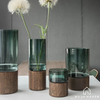 Rustic Bamboo Glass Vase