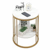 Golden Aura Round End Table