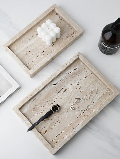 Travertine Stone Vanity Tray