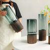 Rustic Bamboo Glass Vase