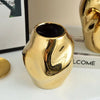 MH Abstract Ceramic Vase Gold