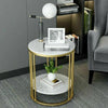 Golden Aura Round End Table