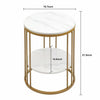 Golden Aura Round End Table