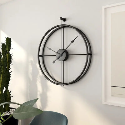 Matte Black Skeleton Clock 60cm