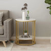 Golden Aura Round End Table