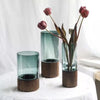 Rustic Bamboo Glass Vase