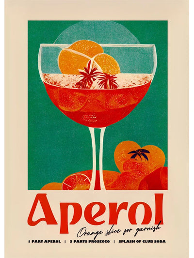 Aperol cocktail canvas